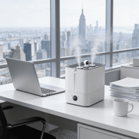 Humidificateur ultrasonique 9,5 L avec diffuseur, contrôle d'humidité, aromathérapie, fonctionnement silencieux, pour table