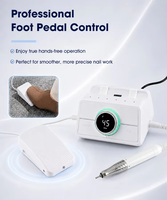 Perceuse à ongles sans balais à couple élevé et faibles vibrations, 45 000 tr/min, rechargeable par USB, polisseuse électrique pour manucure à domicile et en salon