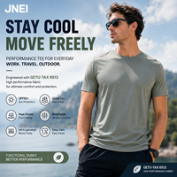 JENI Minimalistische 150gsm Heren Crew Neck Shirt Zachte Aanraking Snel Droogend Ademend Top voor Lifestyle Merk Collecties