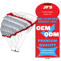 Aile de wingfoil JFS KW04 4,5 m en tissu nylon blanc pour débutants, eaux océaniques, kitesurf, surf