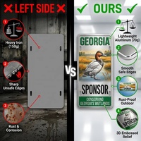 Placa de Matrícula de Aluminio Personalizada con Relieve, Caza de Aves Acuáticas, Conservación de la Vida Silvestre, Decoración de Pared Metálica para Deportistas al Aire Libre