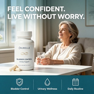 Capsules de soutien pour le contrôle de la vessie et les voies urinaires, réduisent l'urgence urinaire et les fuites occasionnelles, complément botanique naturel, 60 gélules, sans OGM - Product Image 3