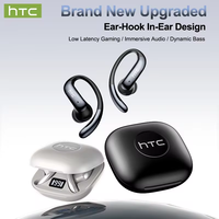 HTC NE63 AI Translator Earbuds Sport Wireless Headphones Ear-Hook Bluetooth V6.0 Earphone Tahan Lama Ultra-ringan