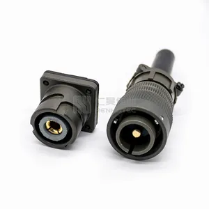 Hot Sale Black Male And Female Pcb Connectors Threaded Silicone Waterproof Push Pull Connector 5 Pin