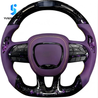 Volant sport en cuir et fibre de carbone forgé sur mesure avec LED pour Dodge Charger Scat Pack Rt Challenger Durango Hellcat SRT8