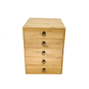 5-Drawer Wooden Desk Organizer - Craft <strong>Storage</strong> Drawers - Rustic Shelf Drawer - Ideal Home Office Organizers and Accessories - Product Image 1