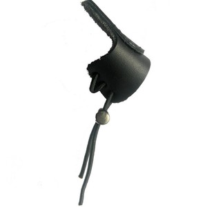 Protector de dedo de cuero de vaca Ztc375, anillo para el pulgar de tiro con arco, protección de un solo dedo para arco recurvo, unisex, negro y marrón - Product Image 5