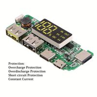 Module de charge pour batterie au lithium 18650 avec protection de circuit, double port USB 5V 2.4A Micro/Type-C, pour batterie externe mobile