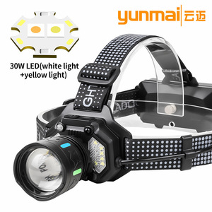 Yunmai Led Headlamp 30W White Yellow Blue Light Rechargeable Adjustable For Outdoor Use - Product Image 3