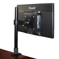 Accessoires informatiques, support d'écran vertical pour ordinateur portable, 14-24 pouces, acier laminé à froid, rotation à 360 degrés, inclinaison à 45 degrés, support VESA
