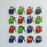 Cadenas en fer durable, revêtement plastique, petit cadenas latéral en laiton, déverrouillage par clé, antivol
