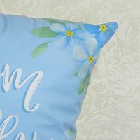 4 housses de coussin vintage à fleurs, motif papillon et fleurs bleues, adaptées à la décoration de la maison et de la terrasse