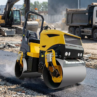 Livraison Gratuite – Mini-Compacteur Routier Diesel 2 Tonnes – Rouleau Compresseur Autoporté pour Travaux Routiers