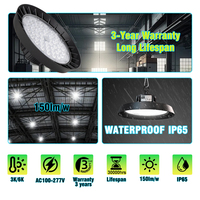 Projecteurs LED UFO industriels 100w 200w 300w à haut rendement lumineux, CCT modifiable, 100-277V, professionnels, pour terrain de badminton, anti-éblouissement