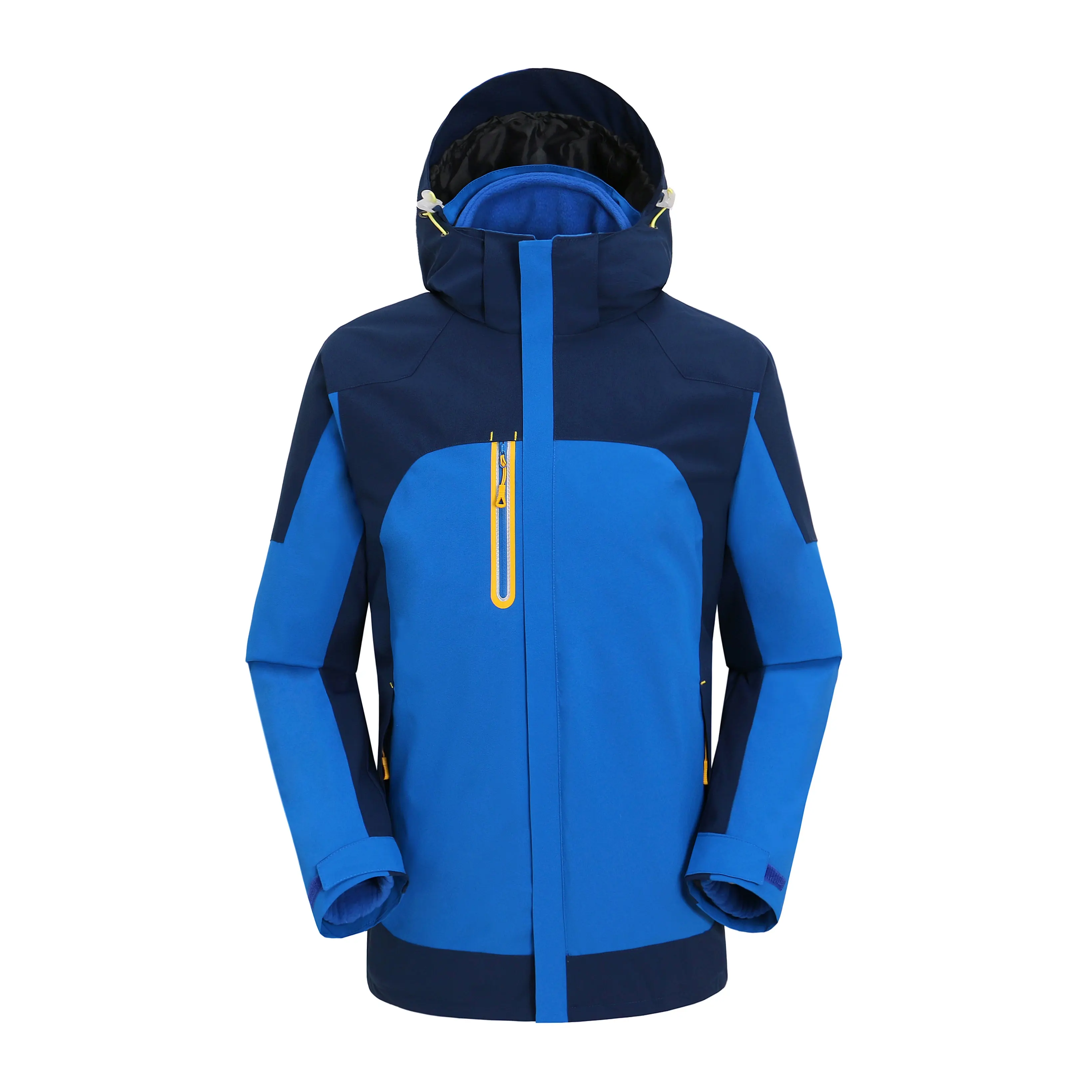 कस्टम आउटडोर पुरुष और महिलाएं 3 इन 1 हुड वाली वाटरप्रूफ सांस लेने योग्य जैकेट ऊनी जैकेट लंबी पैदल यात्रा चढ़ाई सर्दियों में गर्म स्पोर्ट्सवियर रखें