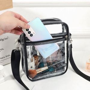 Sac bandoulière décontracté de sport et de voyage en PVC imperméable personnalisé avec fermeture éclair et poche intérieure pour hommes et femmes - Product Image 3