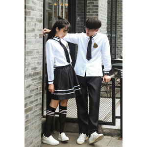 Conjunto de uniforme escolar para niños y niñas, uniforme JK de algodón de verano estilo coreano, traje para fotografía de graduación Smlxlxxl - Product Image 3