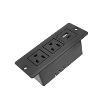 Multiprise de bureau dissimulée aux normes américaines, multiprise USB multifonctionnelle pour table de chevet