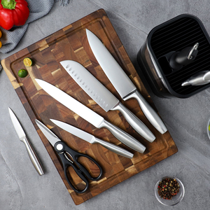 High Quality Traditional Metal <strong>Kitchen</strong> Cutter Cooking Knives Set Hollow Handle <strong>Kitchen</strong> Chef Knife Kit with Stainless Steel Block - Product Image 1