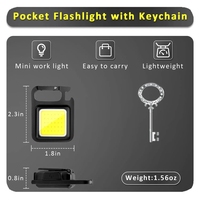 Petite lampe de poche portable COB LED Camping étanche IP67 porte-clés magnétique lumière rechargeable lumière de poche