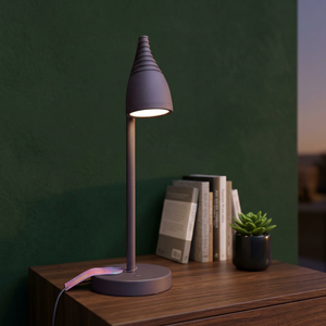 Lámpara de Escritorio LED Minimalista de Acero Inoxidable Ajustable, 3000K, Luz Blanca Cálida, Pantalla Redonda Blanca, para Lectura en el Dormitorio - Product Image 6