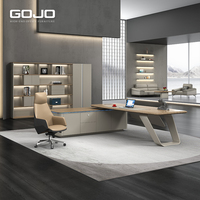 Meubles de bureau modernes de luxe, table de direction en forme de L durable, bureau et chaise pour directeur, bureaux de direction