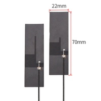 Antenne FPC PCB 4G LTE GSM 3G RY RY-6515-4G à montage adhésif, noire, pour usage intérieur, 65*13mm, 700-2700MHz, avec câble de 120mm – Vente chaude