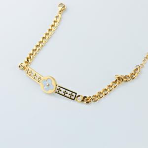 Hot Selling 18K Gold Plated Stainless Steel <b>Bracelet</b> For Women Luxury Waterproof Titanium Steel Jewelry - Product Image 4