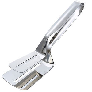 2 en 1 Ustensiles de cuisine Pince à steak en acier inoxydable <span class=keywords><strong>Poisson</strong></span> frit <span class=keywords><strong>Hamburger</strong></span> Barbecue Pelle Pizza Pince Pince à aliments - Product Image 6