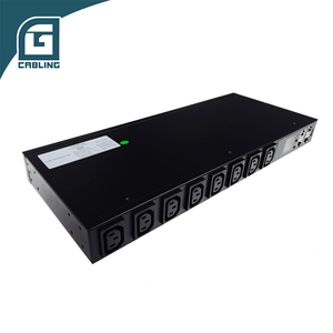 Gcabling Unité <span class=keywords><strong>de</strong></span> distribution d'alimentation (PDU) 19 pouces 1U 12 voies 10 kW, intelligente, simple 48 V, pour armoire <span class=keywords><strong>de</strong></span> serveur 42U Europe avec boîtier - Product Image 2