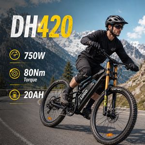 Bicicleta Eléctrica de Montaña DH420 750W 20AH E-MTB DH420 con Autonomía de 80KM y Control de Velocidad de 50km/h, Bicicleta Híbrida Eléctrica - Product Image 1
