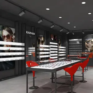 안경점용 Kainice 광학점 인테리어 비품 디자인 소매점 전시 캐비넷 케이스 안경 선글라스 진열대