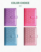 Carpeta de Presupuesto A6 con Cubierta de Corazón Morado, 12 Bolsillos, 12 Hojas de Presupuesto, 21 Pegatinas de Cuadrícula, Kit Completo de Organización de Finanzas