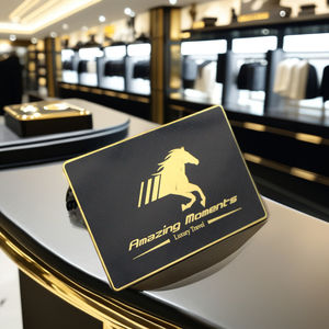 Tarjeta de Visita Metálica NFC Personalizada - Tarjetas NFC 216 en Blanco Negro Mate/Dorado con Grabado Láser, Pago Sin Contacto de Doble Interfaz - Product Image 5