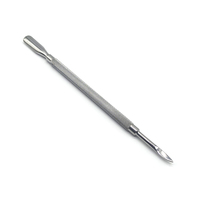 Lucida Professional Nail Tools Poussoir à ongles et coupeur à bord droit Poussoir à double extrémité en acier inoxydable 100% pour enlever les cuticules
