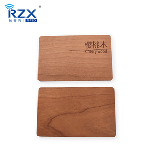 Keycard NFC in legno ciliegio programmabile eco-friendly incidibile F08 Conference pass abbonamento palestra club privati controllo accessi - Product Image 4