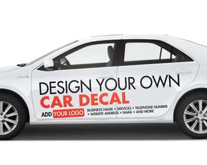 Poster pubblicitario in vinile con adesivi per auto in PVC stampati personalizzati - Product Image 1
