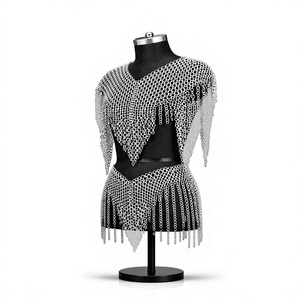 Women's Silver-Plated Riveted Steel Chainmail Armor with Modern Design by Calvin Handicraft - Product Image 3