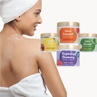 Blueberry alami organik Raspberry Body Scrub kaya antioksidan pengelupasan Pencerah Pelembab menghilangkan Dullness