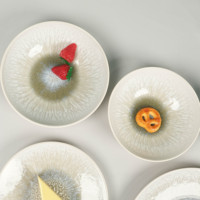 Service de table en céramique de vente à chaud exquis 16 pièces 20 pièces ensemble d'assiette et de bol de glaçure réactive ensemble de dîner en grès de boue à boire