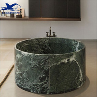 Baignoire ronde solide en marbre blanc naturel au design Offre Spéciale moderne égouttoir d'installation autoportant pour salle de bain d'hôtel