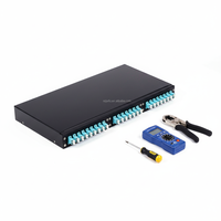 Penjualan Langsung Pabrik Kotak Terminal Serat Optik SC/UPC Rak 1U 19 Inch 48 Port LC Patch Panel Berlapis Bubuk FTTX