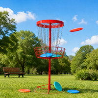Canasta de Disc Golf Portátil de Acero Resistente con Cadena de 24 Hilos y Logotipo Personalizado, Desmontable, a Prueba de Óxido, para Exteriores, Venta al por Mayor