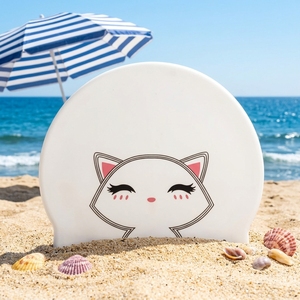 Bonnet de bain en silicone imperméable JW-1282 avec motif d'animaux de dessin animé et drapeau national, imprimé mignon, unisexe, pour enfants - Product Image 4