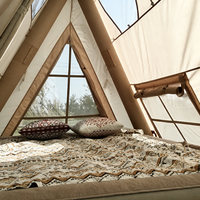 Tente gonflable triangulaire de luxe 4,5 m² pour camping extérieur quatre saisons, ouverture rapide automatique, imperméable, en tissu Oxford