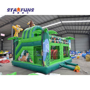 Château gonflable pour animaux de la jungle, toboggan gonflable, maison gonflable avec toboggan - Product Image 5