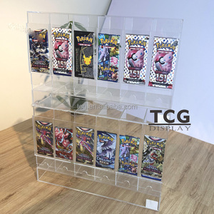 TCG Acryl-<span class=keywords><strong>Display</strong></span> mit 6 Fächern für Booster-Packs, Vitrine für Sammelkartenspiele wie Yu-Gi-Oh!, Pokémon, Acryl Booster-Pack Spender, Box, Ständer, Halter - Product Image 1
