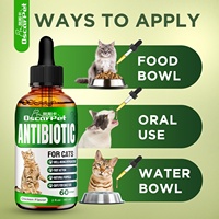 Gouttes antibiotiques à base de plantes pour chats Oscar Pet – Complément de soins de santé OEM/ODM pour soutenir la santé générale des animaux, la digestion et les infections urinaires – Flacons