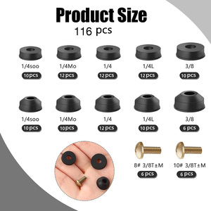 116 pièces produits en caoutchouc de <span class=keywords><strong>robinet</strong></span> <span class=keywords><strong>extérieur</strong></span> <span class=keywords><strong>joint</strong></span> d'usure de fuite de tige de soupape efficace et joints de rondelle - Product Image 6