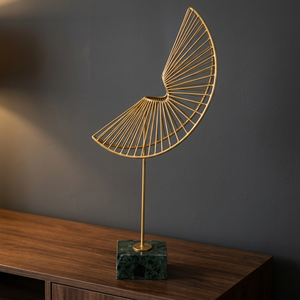 trending aluminum Geometric Sculpture Abstract Artistic Tabletop Decor for Living Room Handmade Metal Craft - Product Image 2